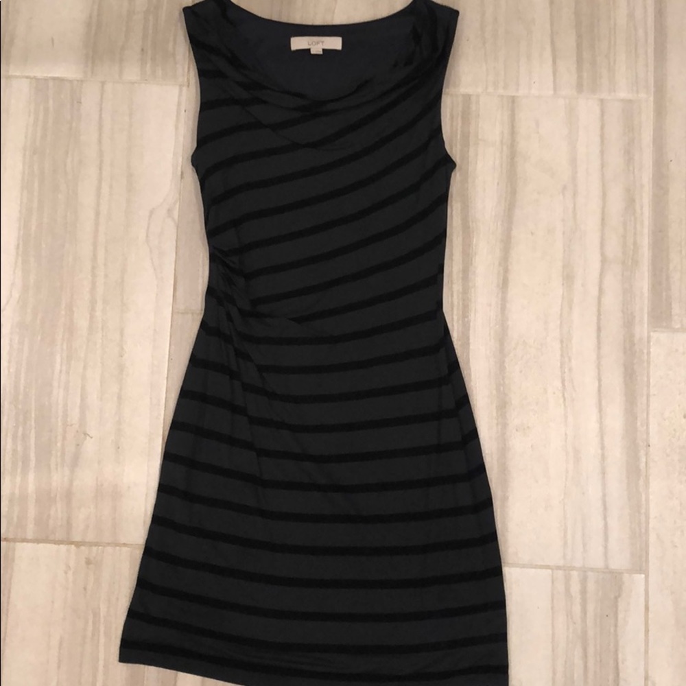Black and gray striped dress